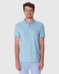 Camisa Polo Slim Piquet Premium (Azul Claro) — foto 4