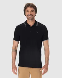 Camisa Polo Slim (Preto) — foto 4