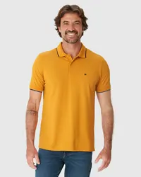 Camisa Polo Slim Piquet Premium (Mostarda) — foto 4