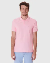 Camisa Polo Slim Piquet Premium (Rosa Claro) — foto 4