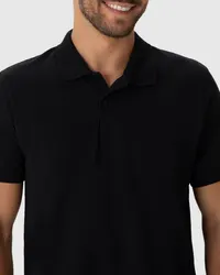 Camisa Polo Regular (Preto) — foto 3