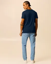 Camiseta Original Masculina Decote Redondo Em Algodão (AZUL MARINHO) — foto 3