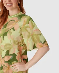 Vestido Curto(a) Amplo(a) (Estampado Amarelo) — foto 4