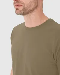 Camiseta Original Masculina Decote Redondo Em Algodão (VERDE M) — foto 2