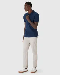 Camisa Polo Básica Masculina Gola Esporte Piquet Stretch (AZUL MARINHO) — foto 2