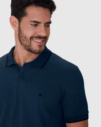 Camisa Polo Slim Piquet Premium (Azul Marinho) — foto 2