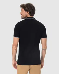 Camisa Polo Slim (Preto) — foto 5