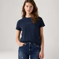Camiseta Levi's® Favorite Graphic Azul-Marinho Manga Curta — foto 9