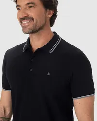 Camisa Polo Slim (Preto) — foto 3