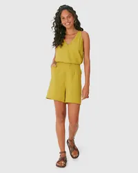 Shorts Alfaiataria Pregas (Verde Limão) — foto 1