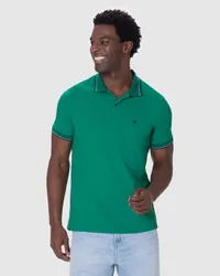 Camisa Polo Slim Piquet Premium (Verde Bandeira) — foto 1