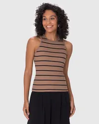 Blusa Justo(a) (Listrado Marrom) — foto 4
