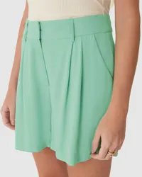 Shorts Alfaiataria Pregas (Verde Menta) — foto 3