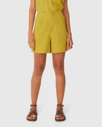 Shorts Alfaiataria Pregas (Verde Limão) — foto 4