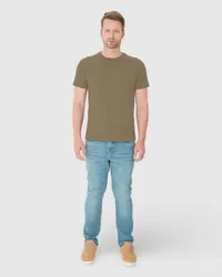 Camiseta Original Masculina Decote Redondo Em Algodão (VERDE M) — foto 3