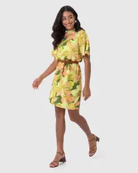Vestido Curto(a) Amplo(a) (Estampado Amarelo) — foto 1