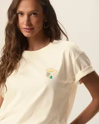 Camiseta Feminina Estampa Chás Frente E Costas Em Algodão (OFF) — foto 2
