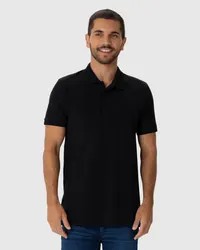Camisa Polo Regular (Preto) — foto 4