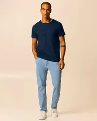 Camiseta Original Masculina Decote Redondo Em Algodão (AZUL MARINHO) — foto 2