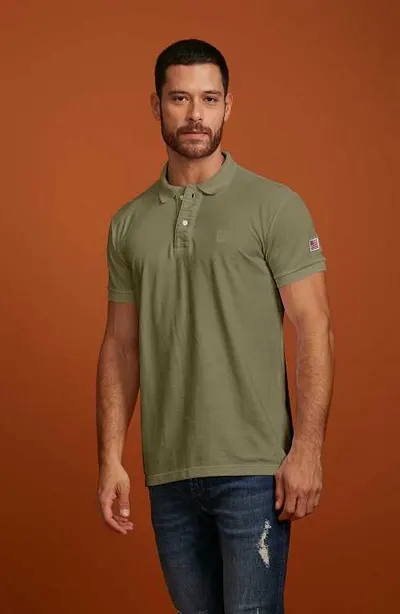 Polo Piquet 6337 - 0041-VERDE Militar - G