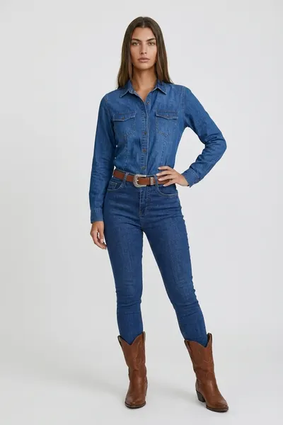 Calça Jeans Skinny Stretch Plaquinha 30109 - 0027-JEANS - 36