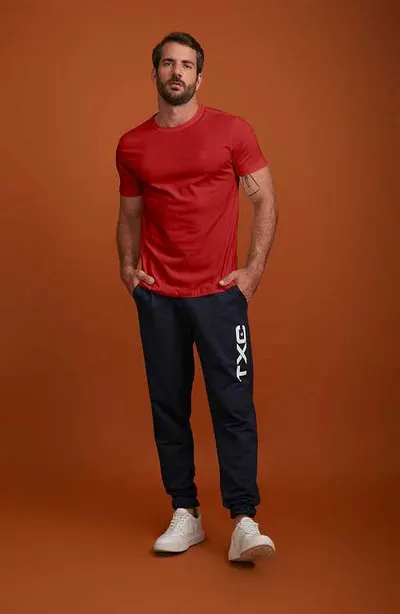 Camiseta Regular Fio 30 Bordada 19489E - 0003-VERMELHO - G
