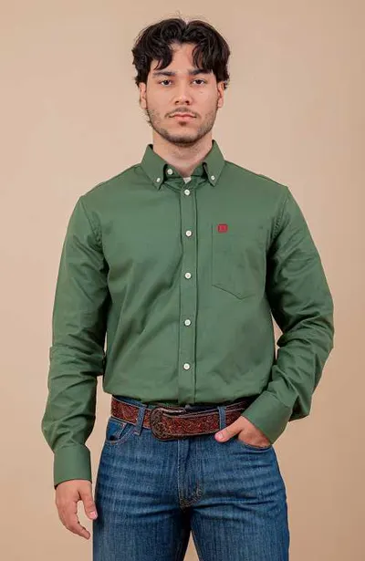 Camisa Regular Oxford Bordada 29140L - 0060-VERDE - M