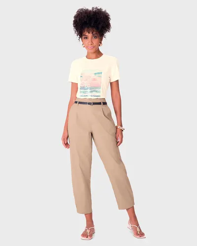 Calça Paper Bag Cor 00117 Tam G