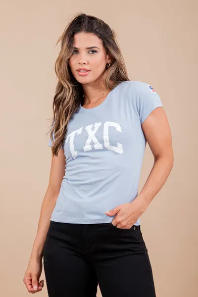 Camiseta Slim Fio 30 Bordada 4988 - 0068-AZUL Bb - P