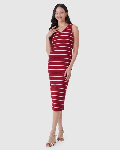 Vestido Midi Justo(a) Cor DT46B Tam M