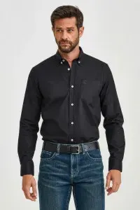 Camisa Custom Ml Regular Bordada 29140L - 0002-PRETO - M