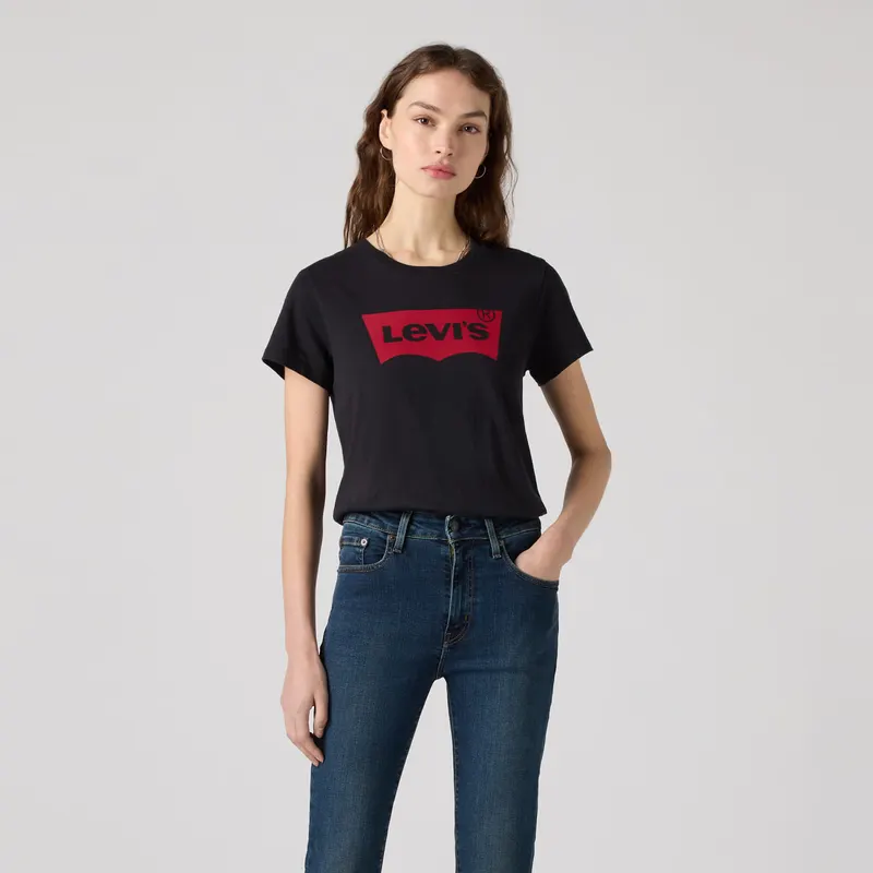 Camiseta Levi's® The Perfect Tee Preta Manga Curta