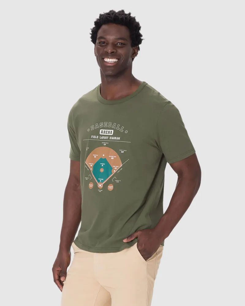 Camiseta Regular (Verde Oliva) Tam M