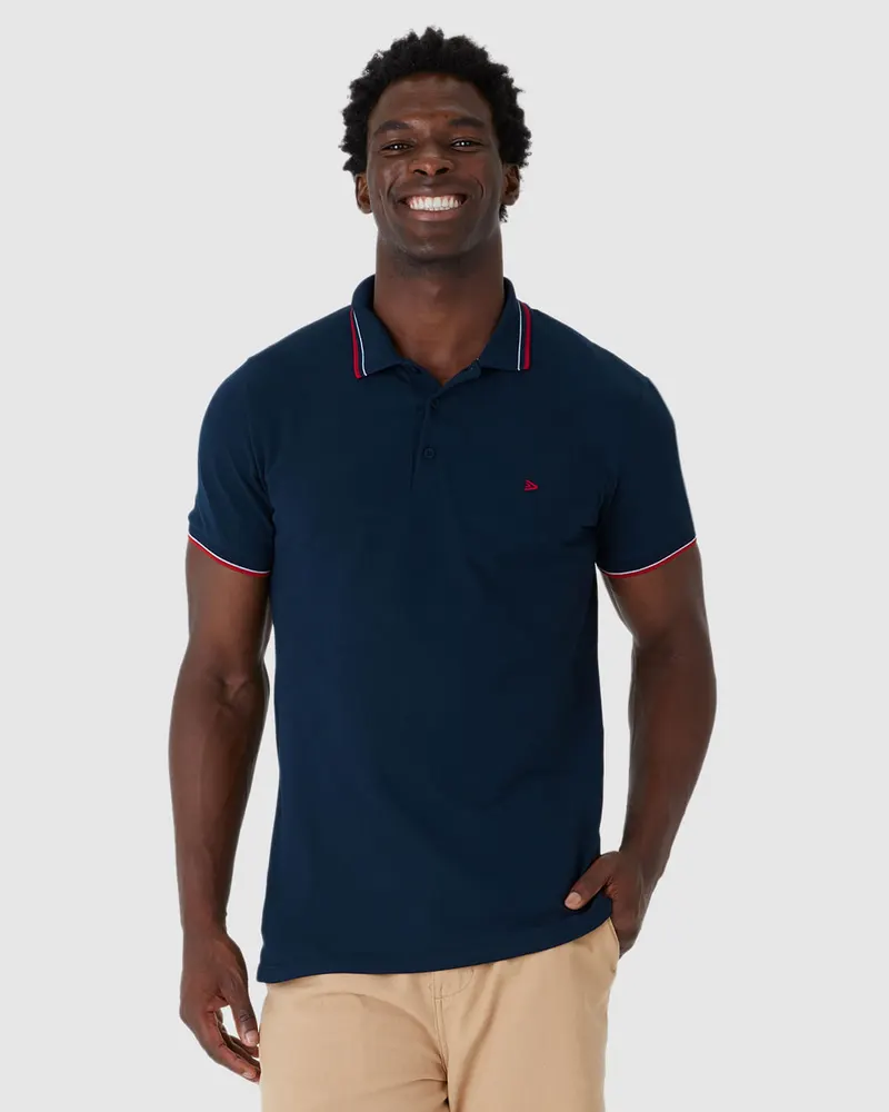 Camisa Polo Slim (Azul Marinho)