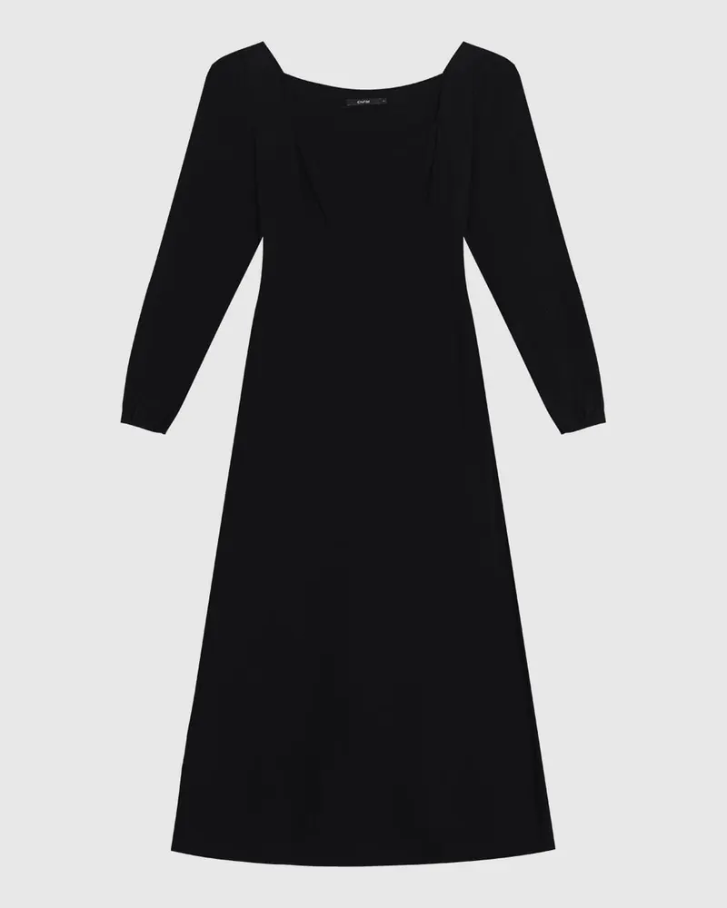 Vestido Midi Reto(a) (Preto)