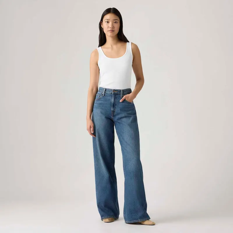 Calça Jeans Levi's® Cinch Wide Leg Lavagem Média