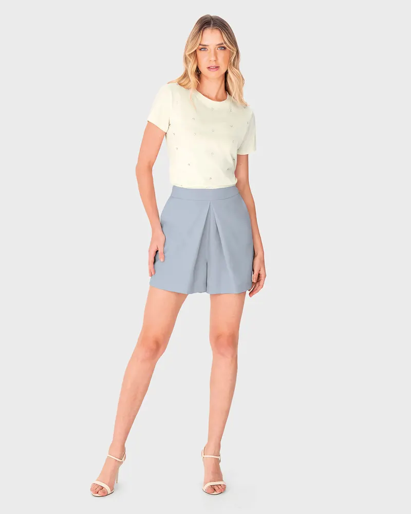 Shorts Saia Evase (Azul Claro)