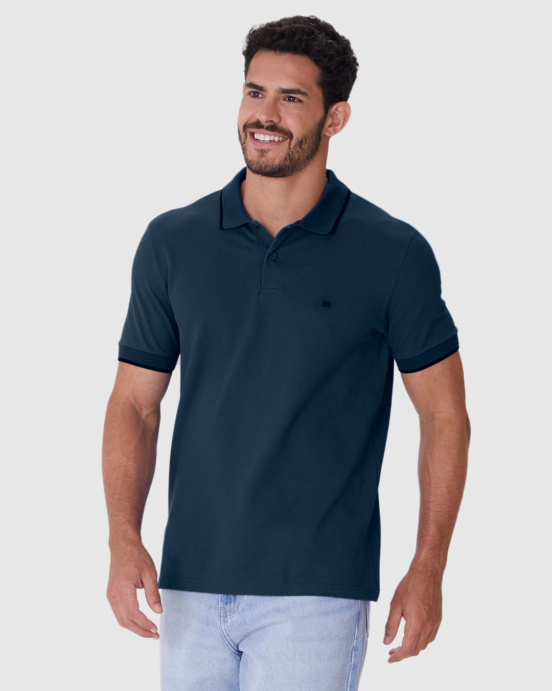 CAMISA POLO SLIM PIQUET PREMIUM Cor 02023 Tam G