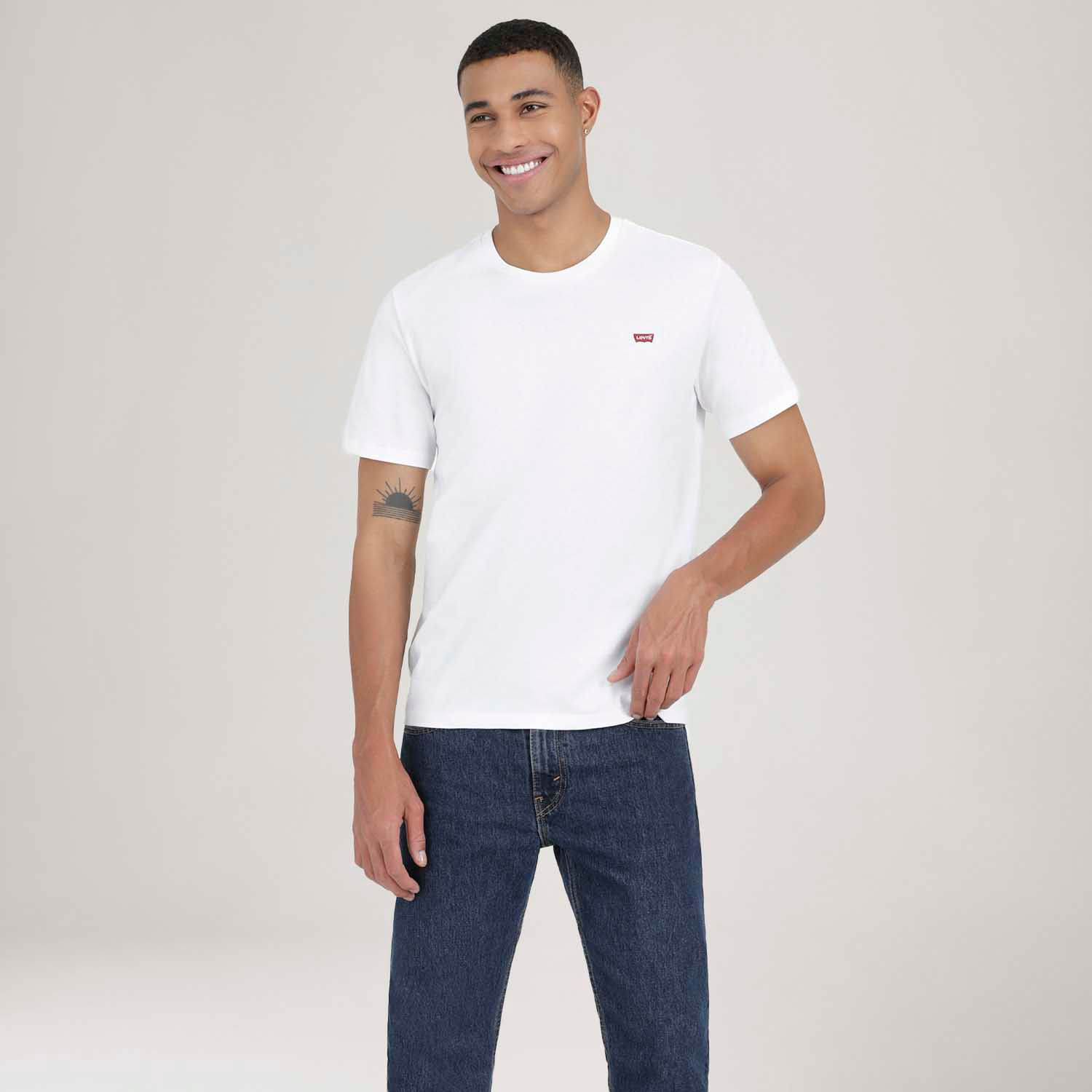 Camiseta Levi's® Original Housemark Branca Manga Curta