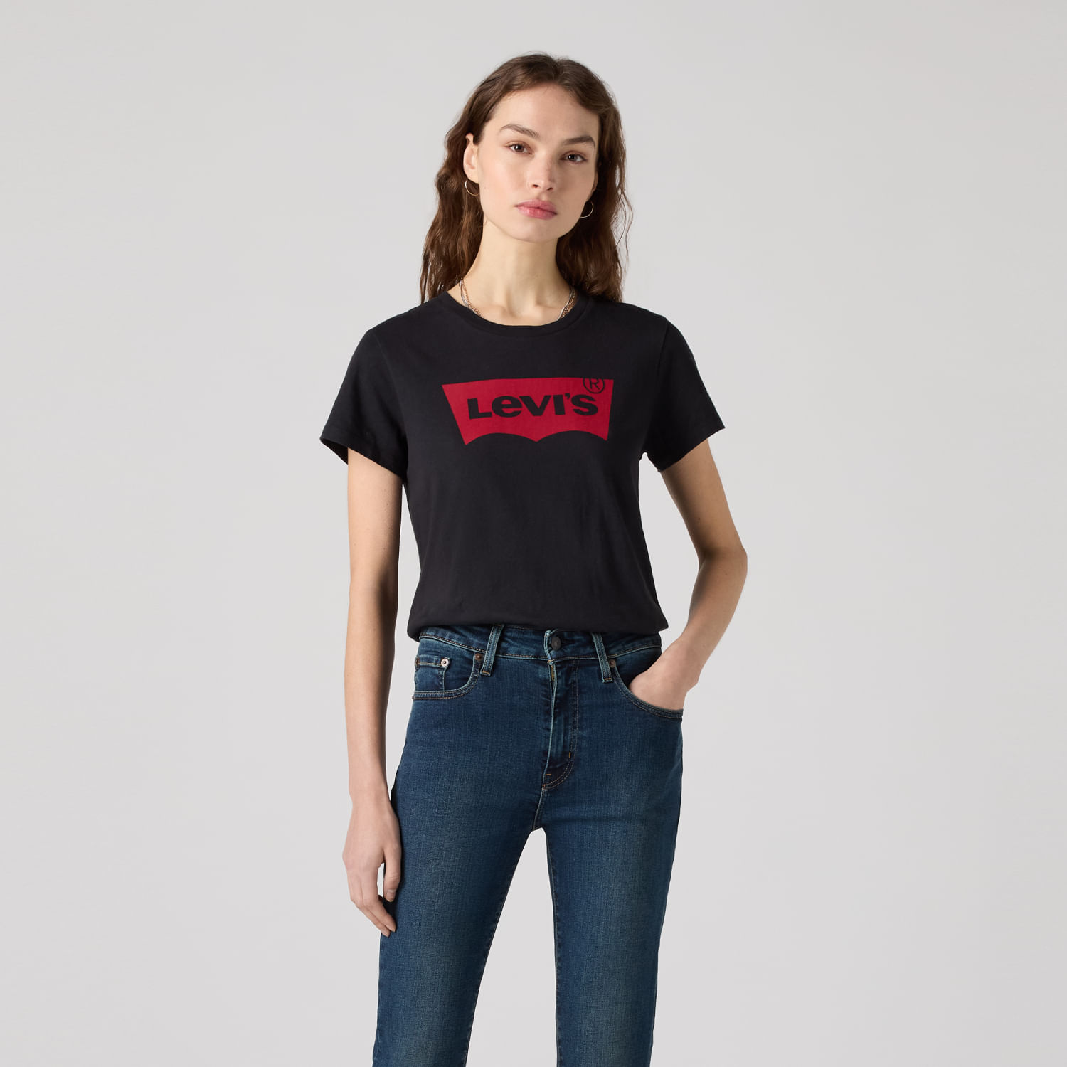 Camiseta Levi's® The Perfect Tee Preta Manga Curta