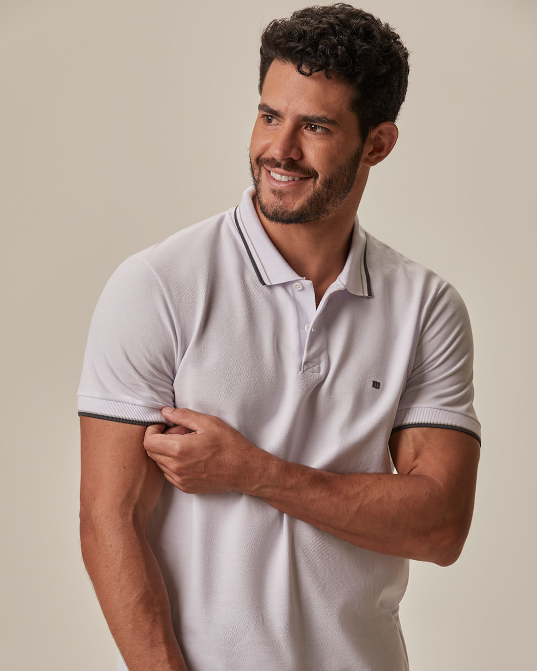 CAMISA POLO SLIM PIQUET PREMIUM Cor 00001 Tam M