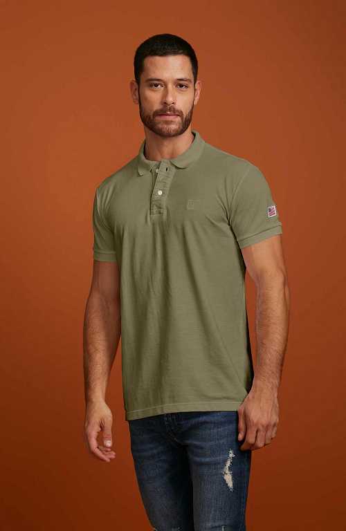 POLO PIQUET 6337 - 0041-VERDE MILITAR - G