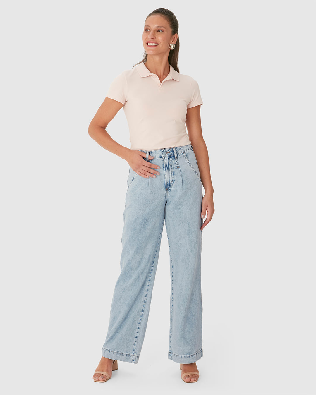 CALCA WIDE LEG Cor AN67A Tam 44