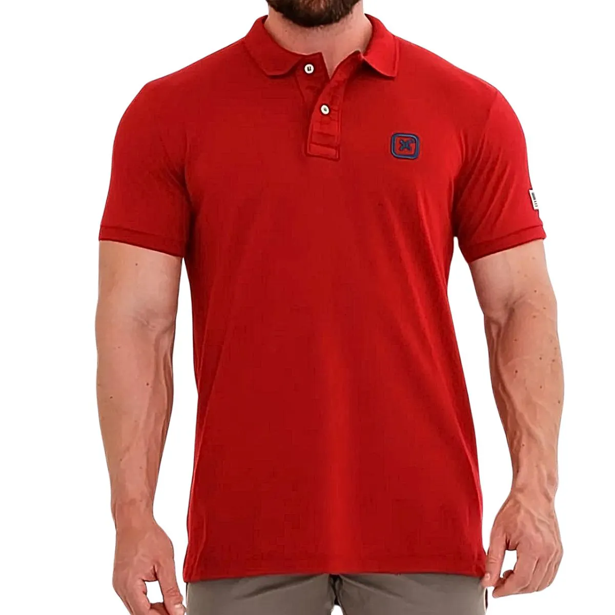 POLO CUSTOM MC BORDADO 6368 - 0003-VERMELHO - P