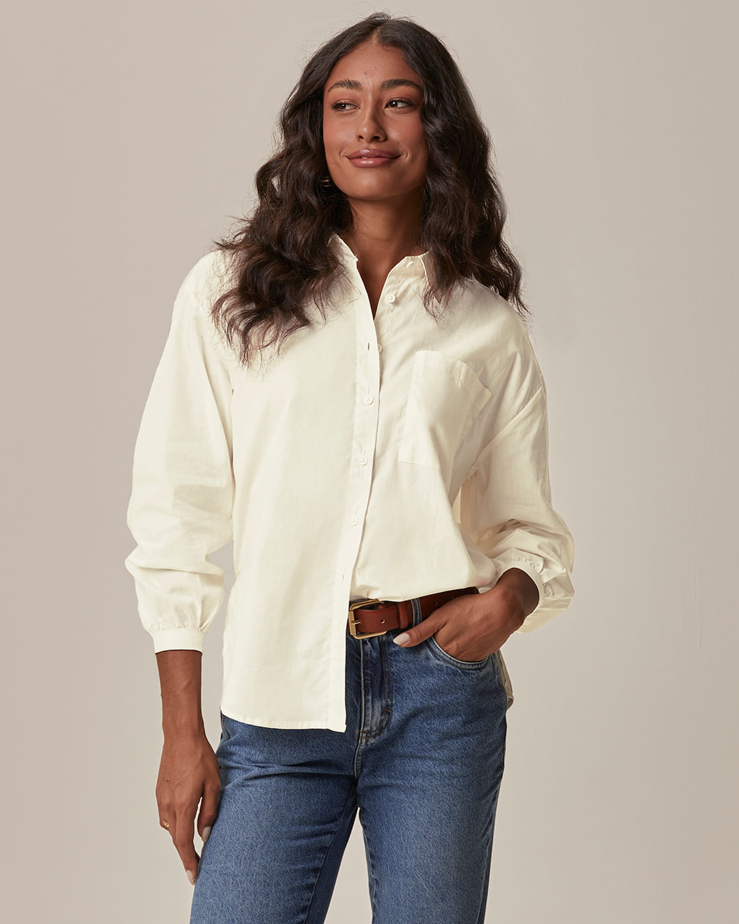 CAMISA AMPLA Cor 01739 Tam M