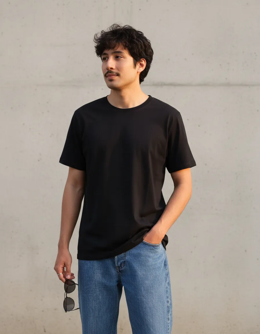Camiseta Levi's® Pima Icon Preta Manga Curta