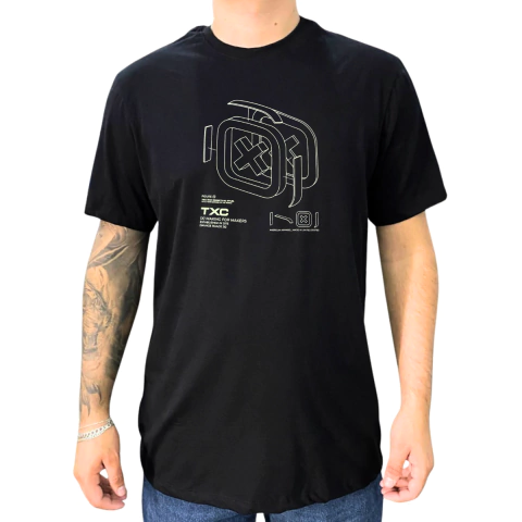 CAMISETA CUSTOM APLICADA 191979 - 0002-PRETO - G