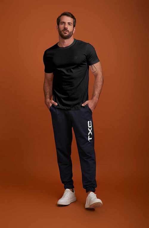CAMISETA REGULAR FIO 30 BORDADA 19489E - 0002-PRETO - M