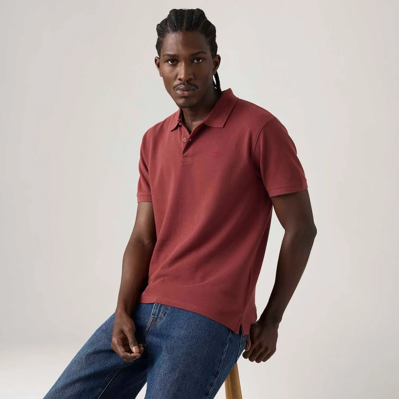 Polo Levi's® Icon Vermelha Manga Curta