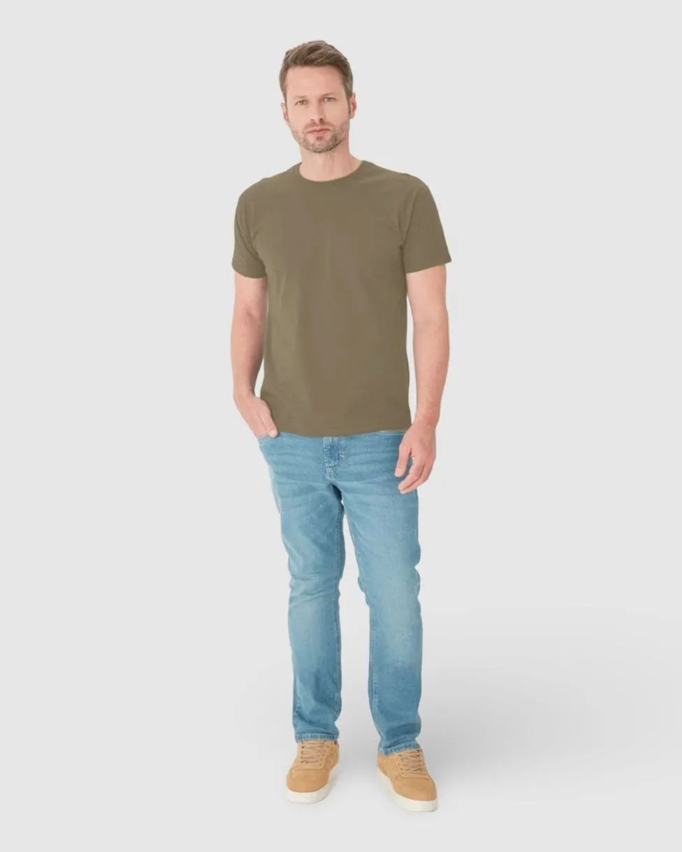 Camiseta Original Masculina Decote Redondo Em Algodão (VERDE M) P